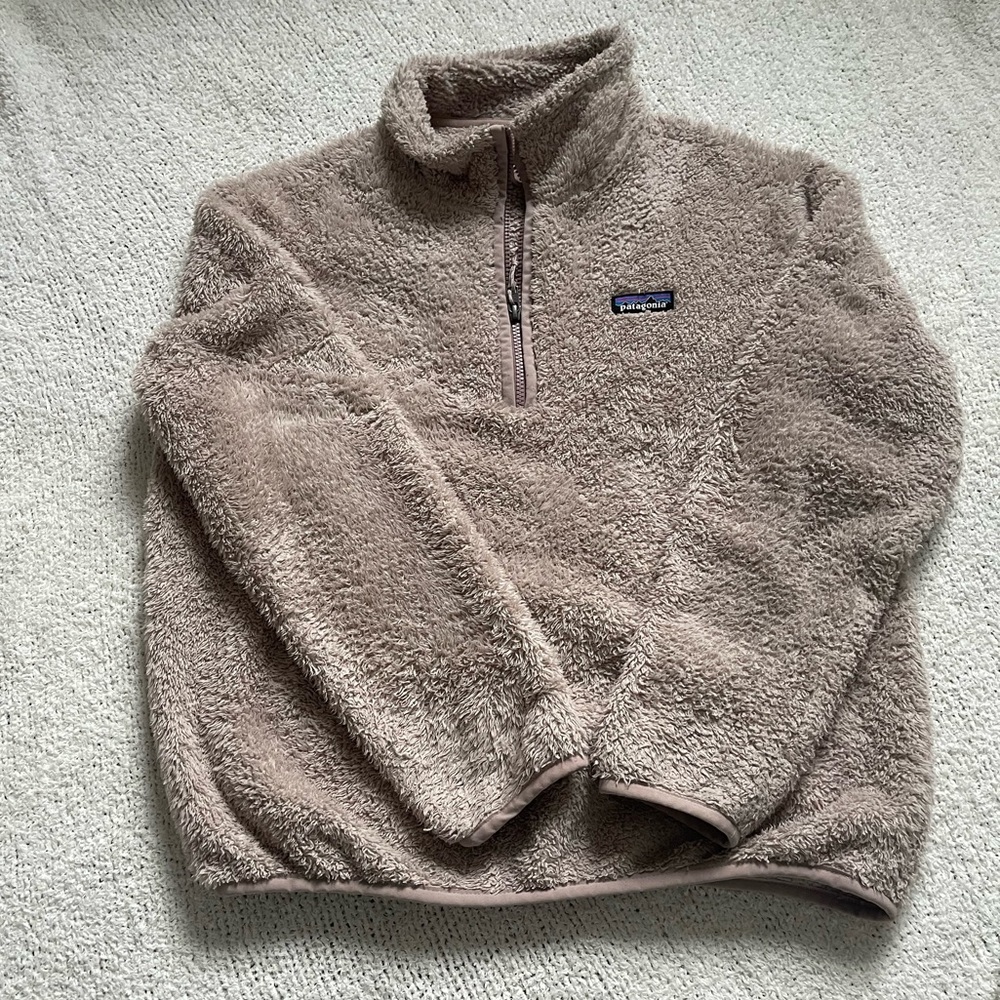 Patagonia Los Gatos Quarter-Zip Fleece Pullover - Tan Medium